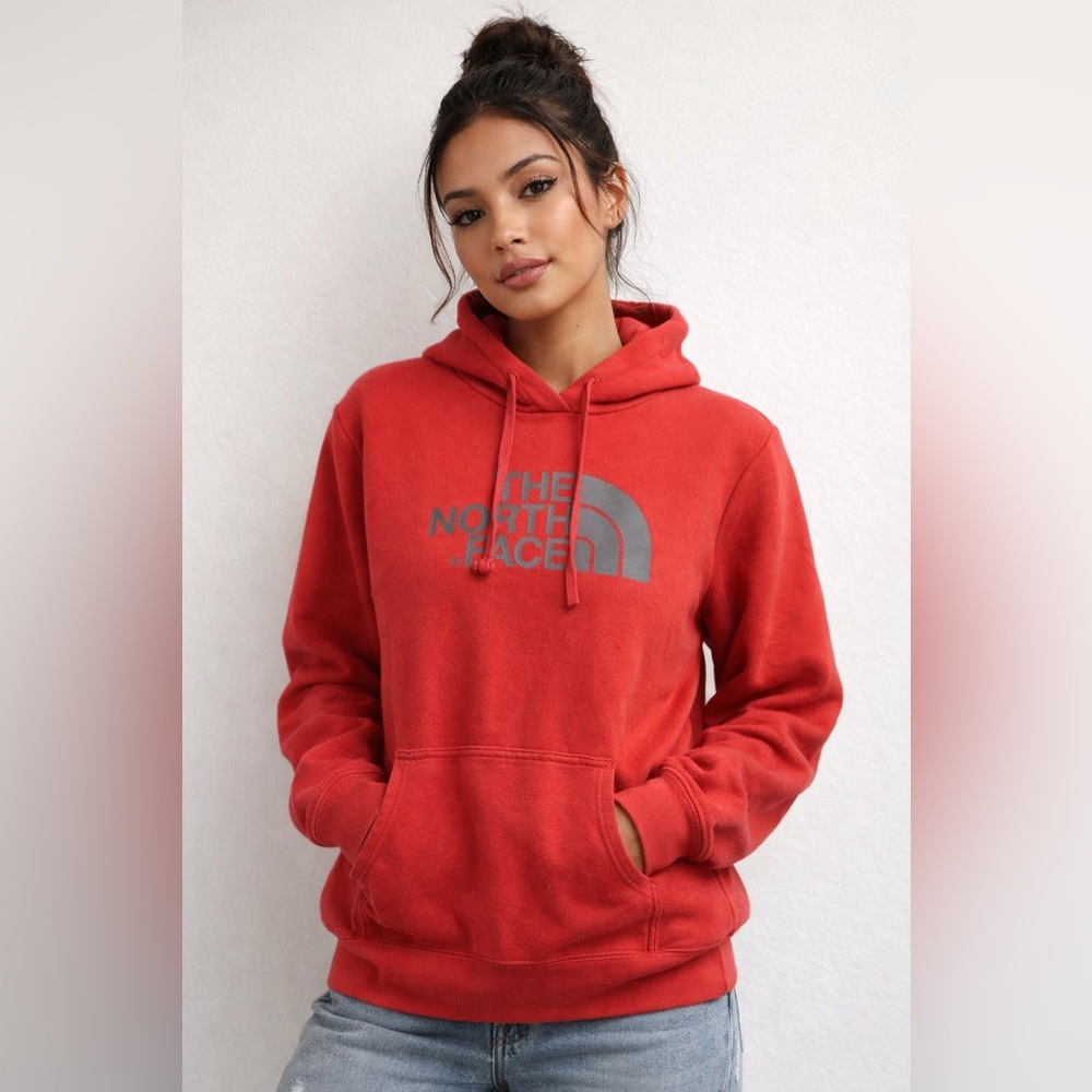The North Face Salmon Logo Hoodie Sweatshirt Sz.‎ M